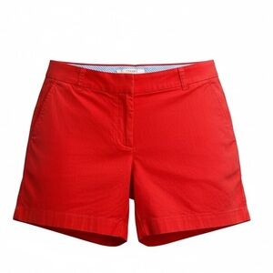 J.Crew Factory Red Broken-In Cotton Chino Shorts Size 8